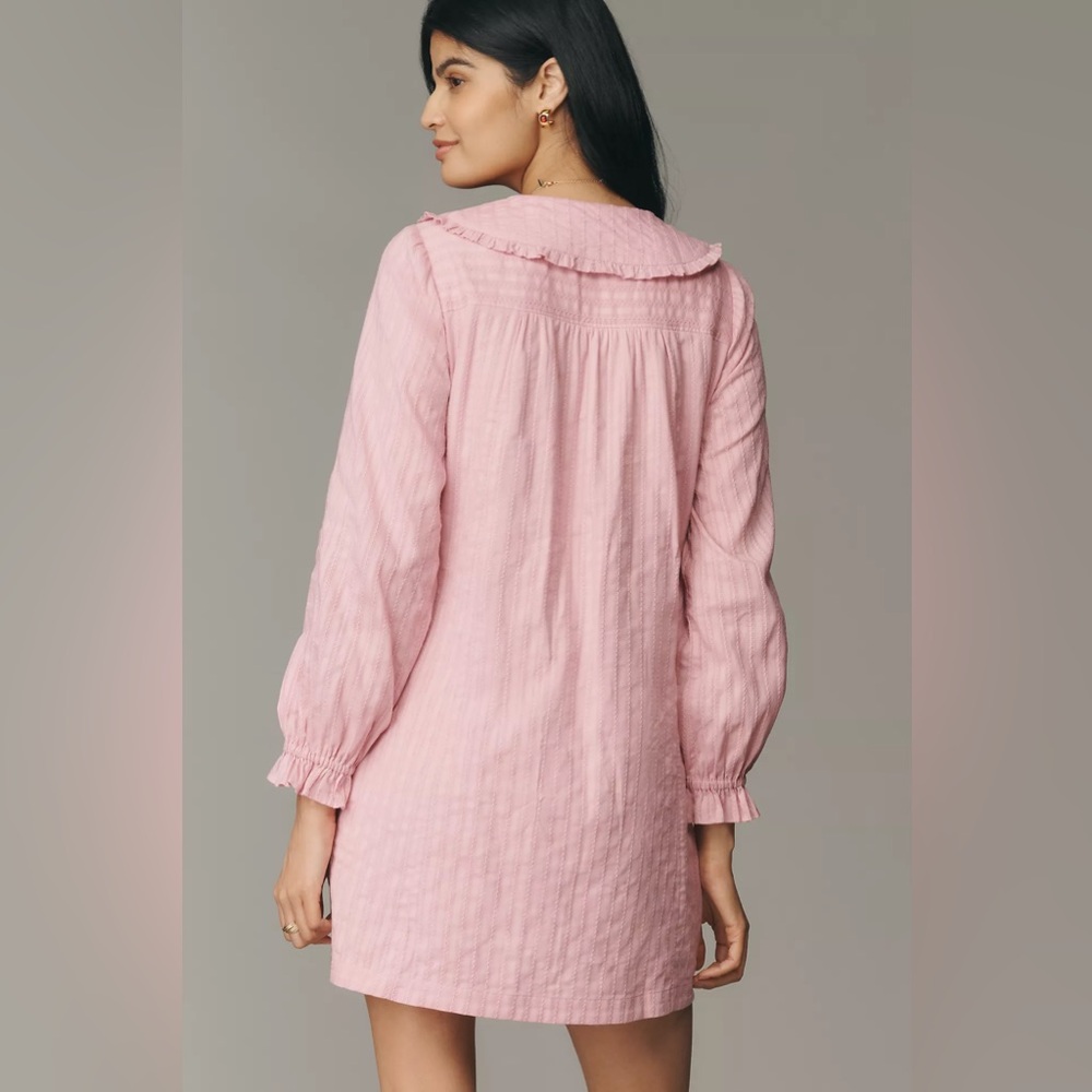 Anthropologie Pink Button-Up Women's Dress - Picture 2 of 5